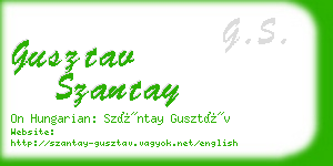 gusztav szantay business card